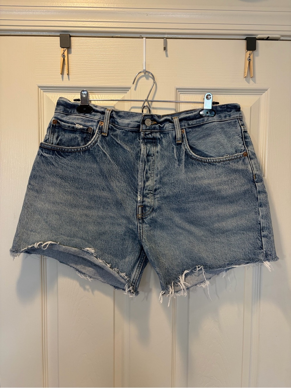Agolde Women’s Riley Short Denim Jean 100% Organic Cotton Size 32